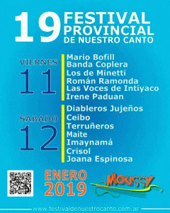 Lee más sobre el artículo Moussy y la región se preparan para disfrutar del Festival Provincial de Nuestro Canto
