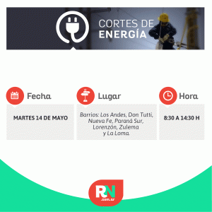Lee más sobre el artículo Corte de energía para barrios de Reconquista