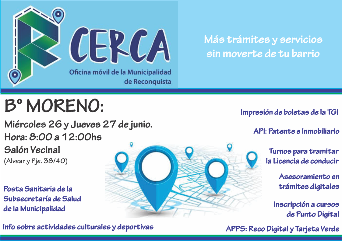 Lee más sobre el artículo La oficina móvil “Re Cerca” llega a barrios Parque Industrial y Moreno