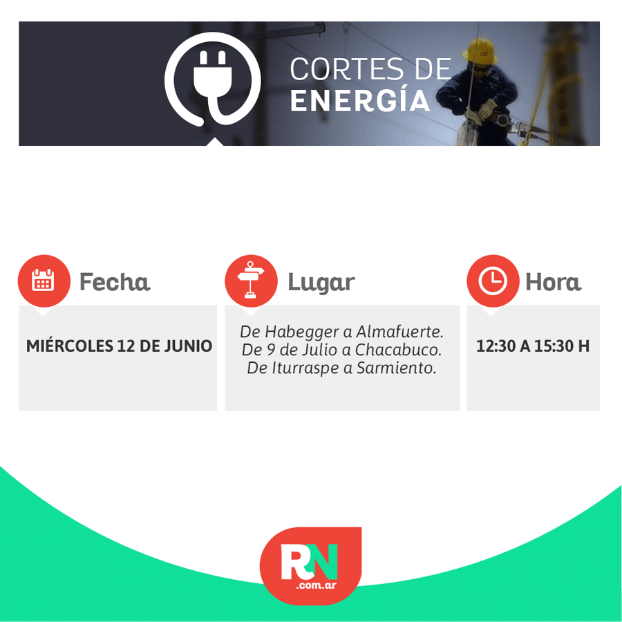 Lee más sobre el artículo Corte de energía para este miércoles en Reconquista