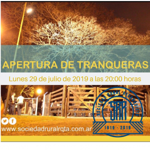Lee más sobre el artículo Hoy lunes se realizará la apertura de tranqueras de la Expo Rural 2019