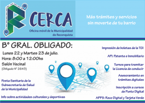 Lee más sobre el artículo La oficina móvil “Re Cerca” llega a barrios Obligados y Unidos