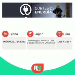Lee más sobre el artículo Corte de energía para la siesta de hoy miércoles