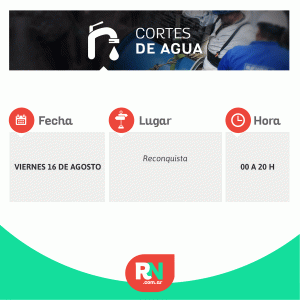 Lee más sobre el artículo Programan un largo corte en el servicio de agua potable en Reconquista
