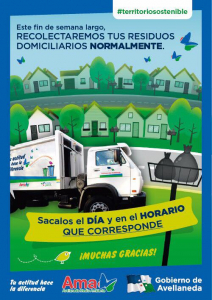 Lee más sobre el artículo Avellaneda: recolección normal de residuos este fin de semana