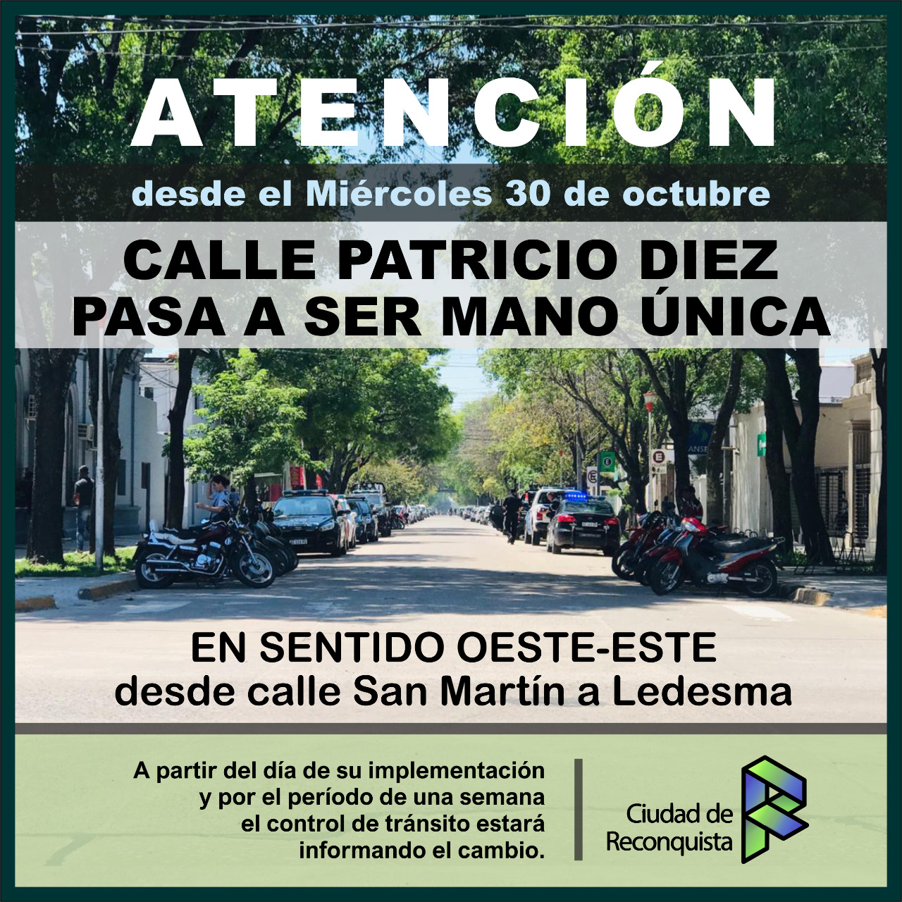 Lee más sobre el artículo Patricio Diez desde San Martín a Ledesma será mano única