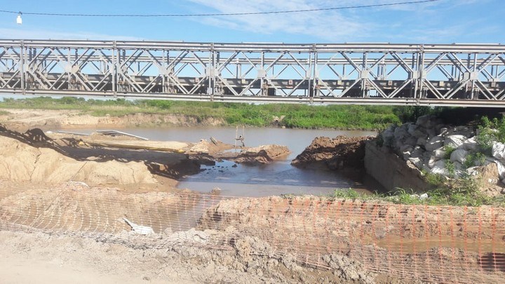 Lee más sobre el artículo Retiran el puente “Mabey” de la Ruta Provincial Nº 1