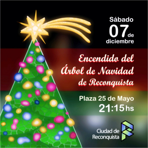 Lee más sobre el artículo Reconquista enciende su árbol de Navidad
