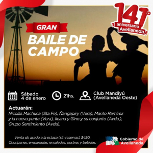 Lee más sobre el artículo Llega una nueva edición del Baile de Campo en Avellaneda Oeste