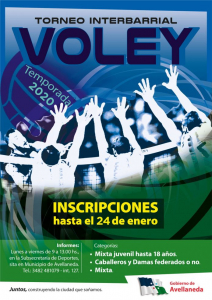 Lee más sobre el artículo Inscripciones al Torneo Interbarrial de Voley