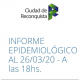 Reconquista: informe epidemiológico al 26/03/2020 a las 18 h
