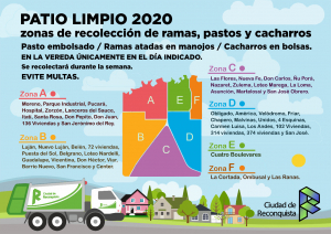 Lee más sobre el artículo Nuevo cronograma Patio Limpio 2020