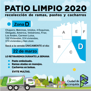 Lee más sobre el artículo Domingo 22 de marzo: Patio Limpio en zona D