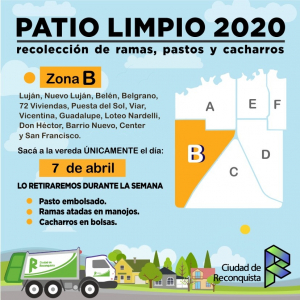Lee más sobre el artículo Martes 7 de abril: Patio Limpio en zona B