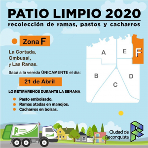 Lee más sobre el artículo Martes 21 de abril: Patio Limpio en zona D y F
