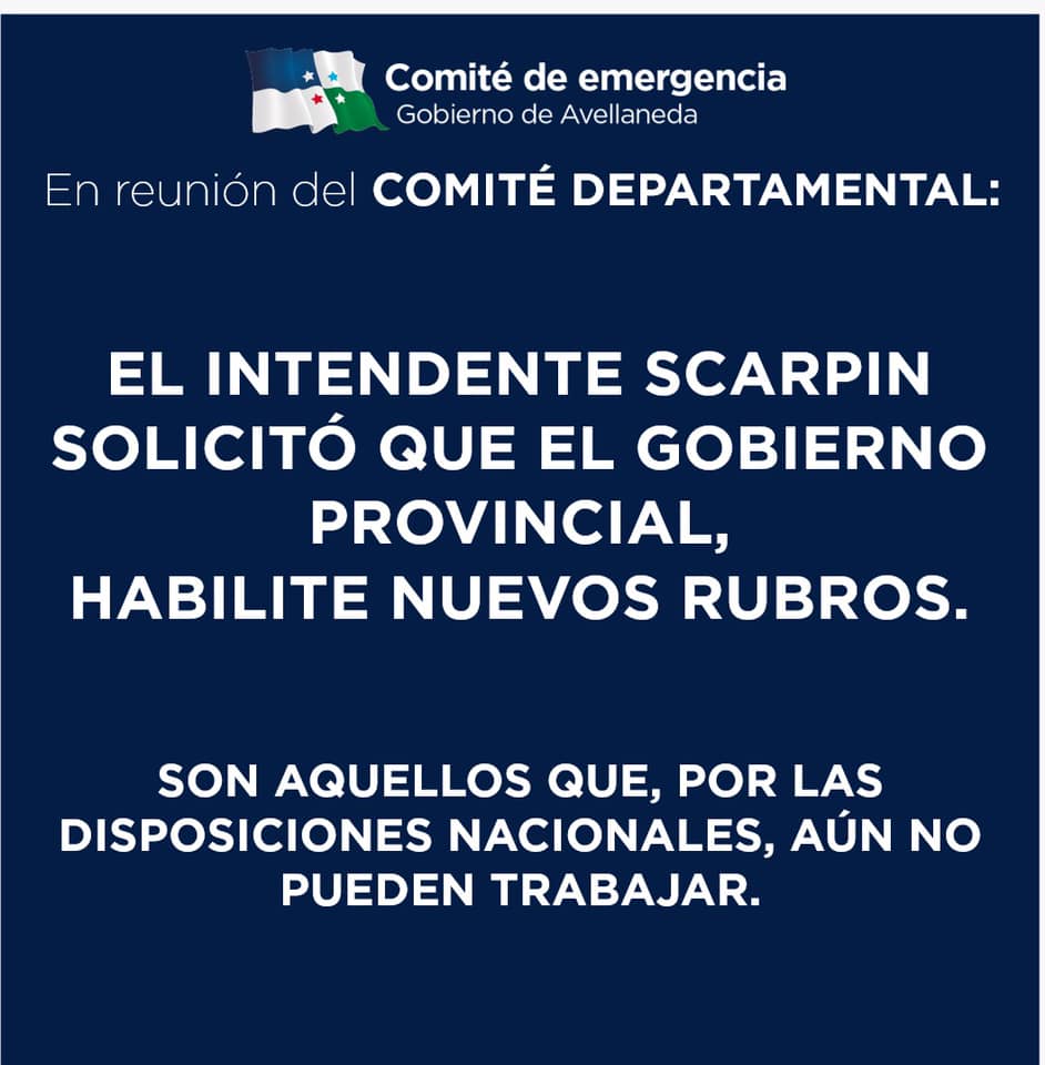 Lee más sobre el artículo El intendente Scarpin solicitó que el Gobierno Provincial habilite nuevos rubros