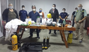 Lee más sobre el artículo Bomberos de Malabrigo presentaron equipos para actuar en la emergencia sanitaria