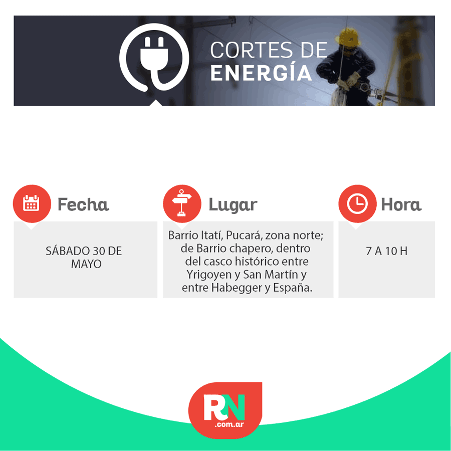 Lee más sobre el artículo Corte de energía para este sábado en barrios de Reconquista