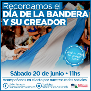 Lee más sobre el artículo Avellaneda recordará el Día de la Bandera y su creador