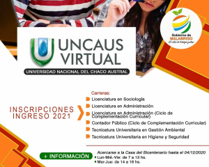 Lee más sobre el artículo UNCAUS Virtual: abrió la inscripción para el ingreso 2021