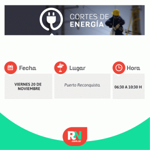 Lee más sobre el artículo Corte de energía para mañana viernes 20