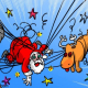 Bomberos rescatan Santa Claus volador atrapado en cables eléctricos