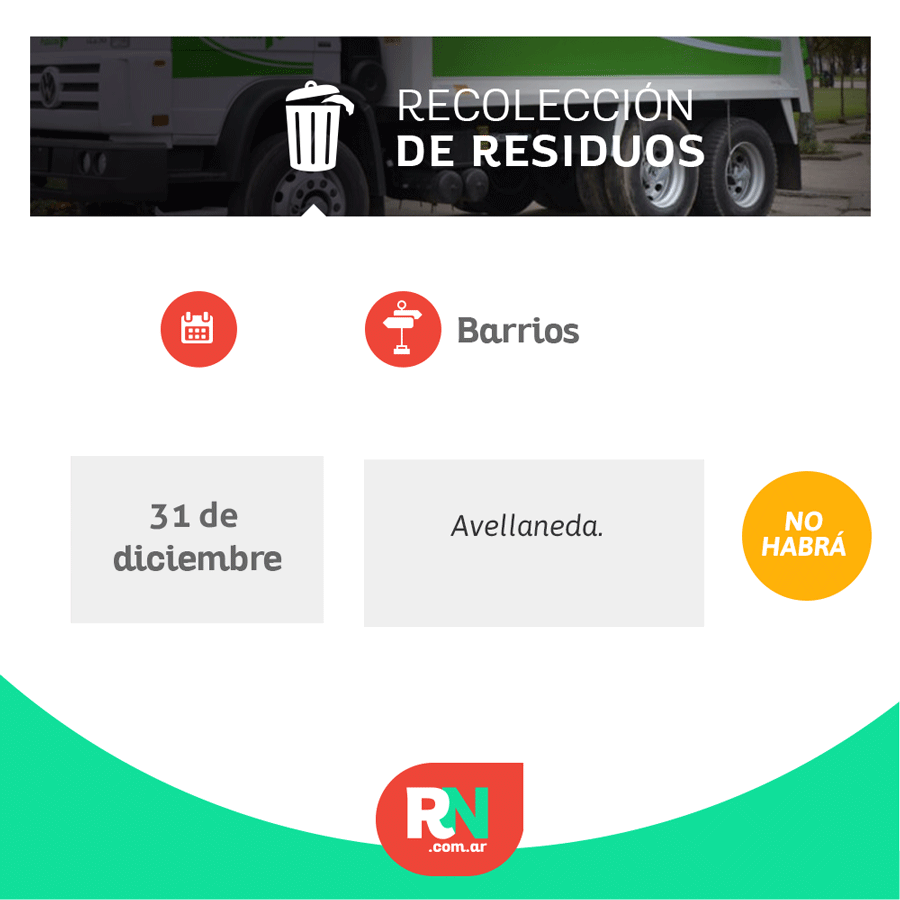Lee más sobre el artículo Recolección de residuos durante este fin de año en Avellaneda