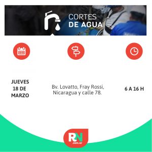 Lee más sobre el artículo En la zona Sur de Reconquista mañana jueves se interrumpirá el servicio de agua potable
