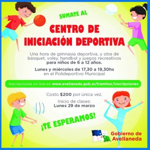 Lee más sobre el artículo Inscripciones para participar del Centro de Iniciación Deportiva