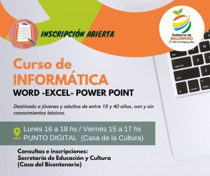 Lee más sobre el artículo Malabrigo: Curso de Informática – Word, Excel y Power Point