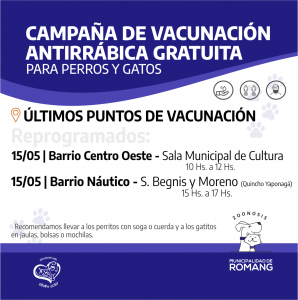 Lee más sobre el artículo Romang: Vacunación Antirrábica 2021