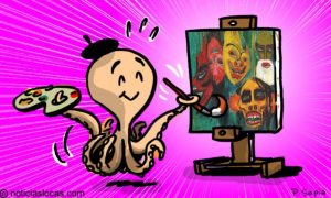 Lee más sobre el artículo Pulpo artista pinta obras de arte en acuario