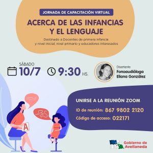 Lee más sobre el artículo Jornada de Capacitación Virtual «Acerca de las infancias y e lenguaje» en Avellaneda