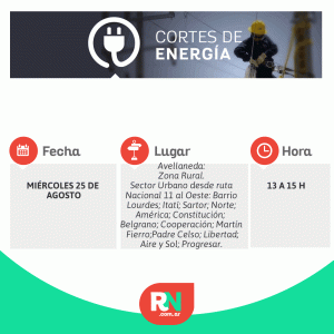 Lee más sobre el artículo Hoy miércoles habrá un corte de luz en algunos barrios de Avellaneda y la zona rural
