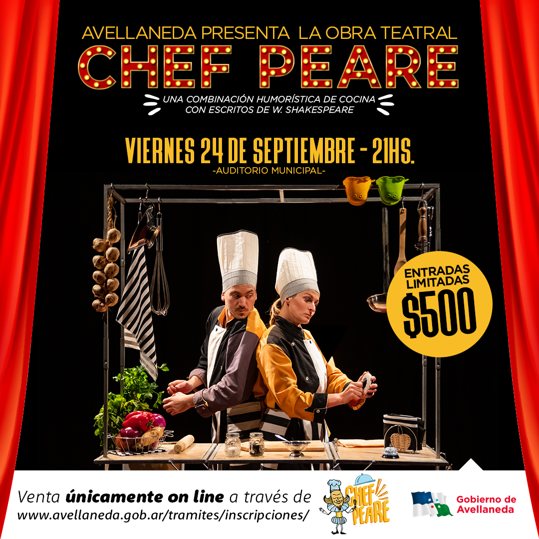 Lee más sobre el artículo Avellaneda presenta la obra teatral Chef Peare