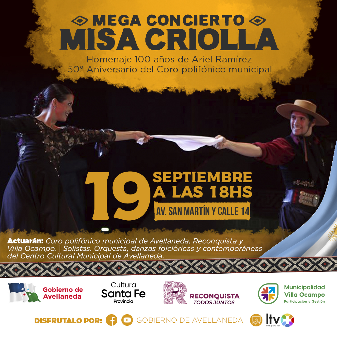 Lee más sobre el artículo Mega Concierto Misa Criolla en Avellaneda