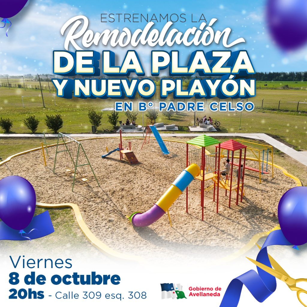Lee más sobre el artículo Avellaneda estrena la renovada Plaza y nuevo Playón en Bº Padre Celso