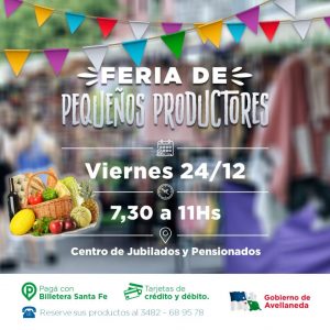 Lee más sobre el artículo Feria de Productores de Avellaneda: se realizará el viernes 24 de diciembre