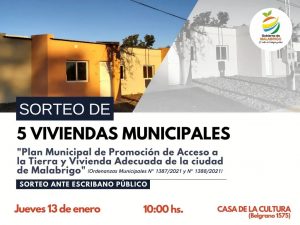 Lee más sobre el artículo Malabrigo: se sortearán 5 viviendas municipales