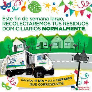 Lee más sobre el artículo Cronograma de servicios en Avellaneda, durante el fin de semana largo