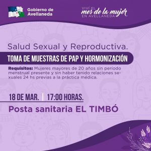 Lee más sobre el artículo Mes de la Mujer en El Timbó: HOY, se tomarán muestras de pap y hormonización