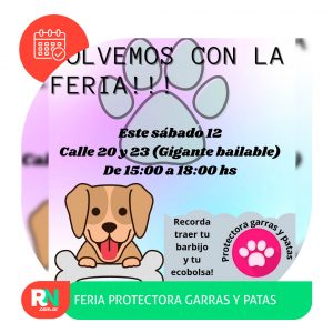 Lee más sobre el artículo Vuelve la Feria organizada por la protectora Garras y Patas