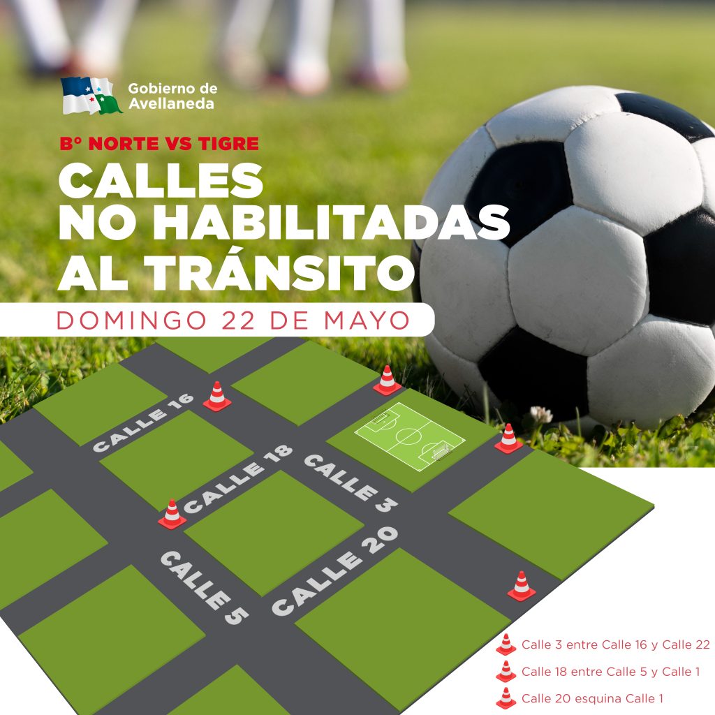 Domingo de fútbol en Avellaneda: Qué calles permanecerán cerradas al paso del tránsito durante el partido