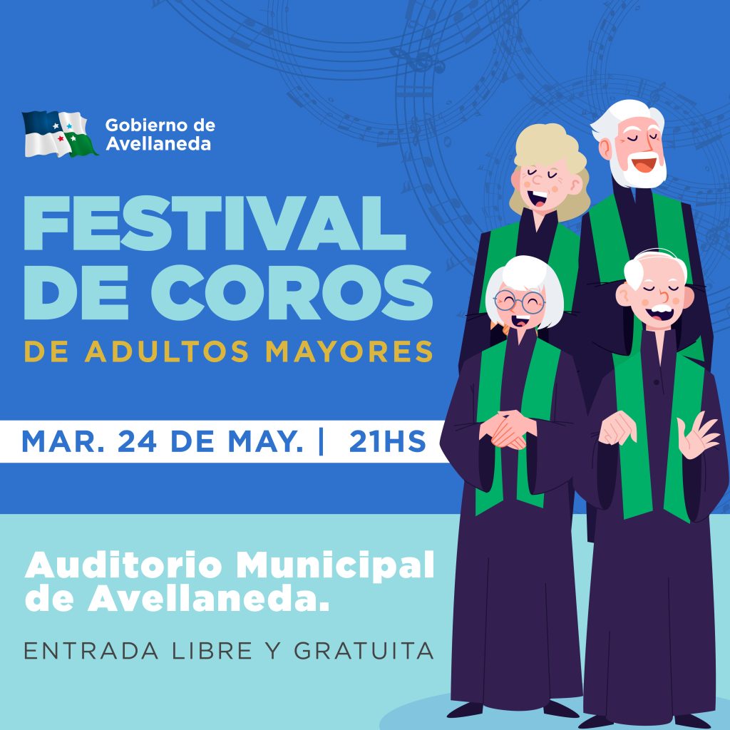 Los adultos mayores comparten su canto en un nuevo Festival Coral en Avellaneda