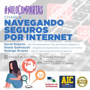 Lee más sobre el artículo Tendrá lugar la Charla “Navegando seguros por Internet” en Avellaneda
