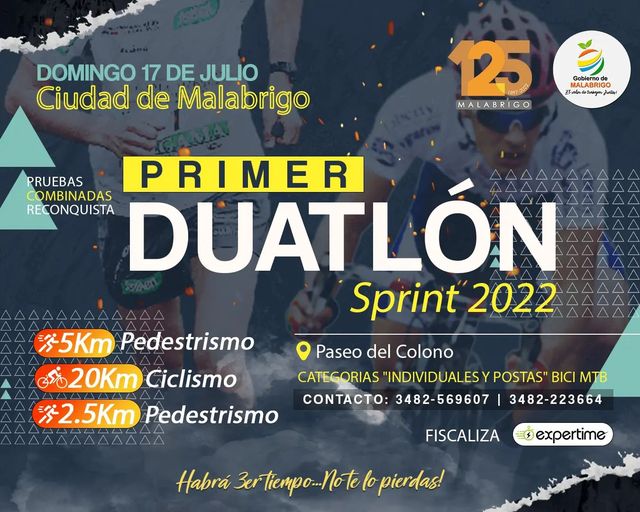 El primer Duatlón Sprint 2022 en Malabrigo