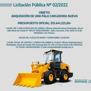 Lee más sobre el artículo Romang: Licitación Pública Nacional