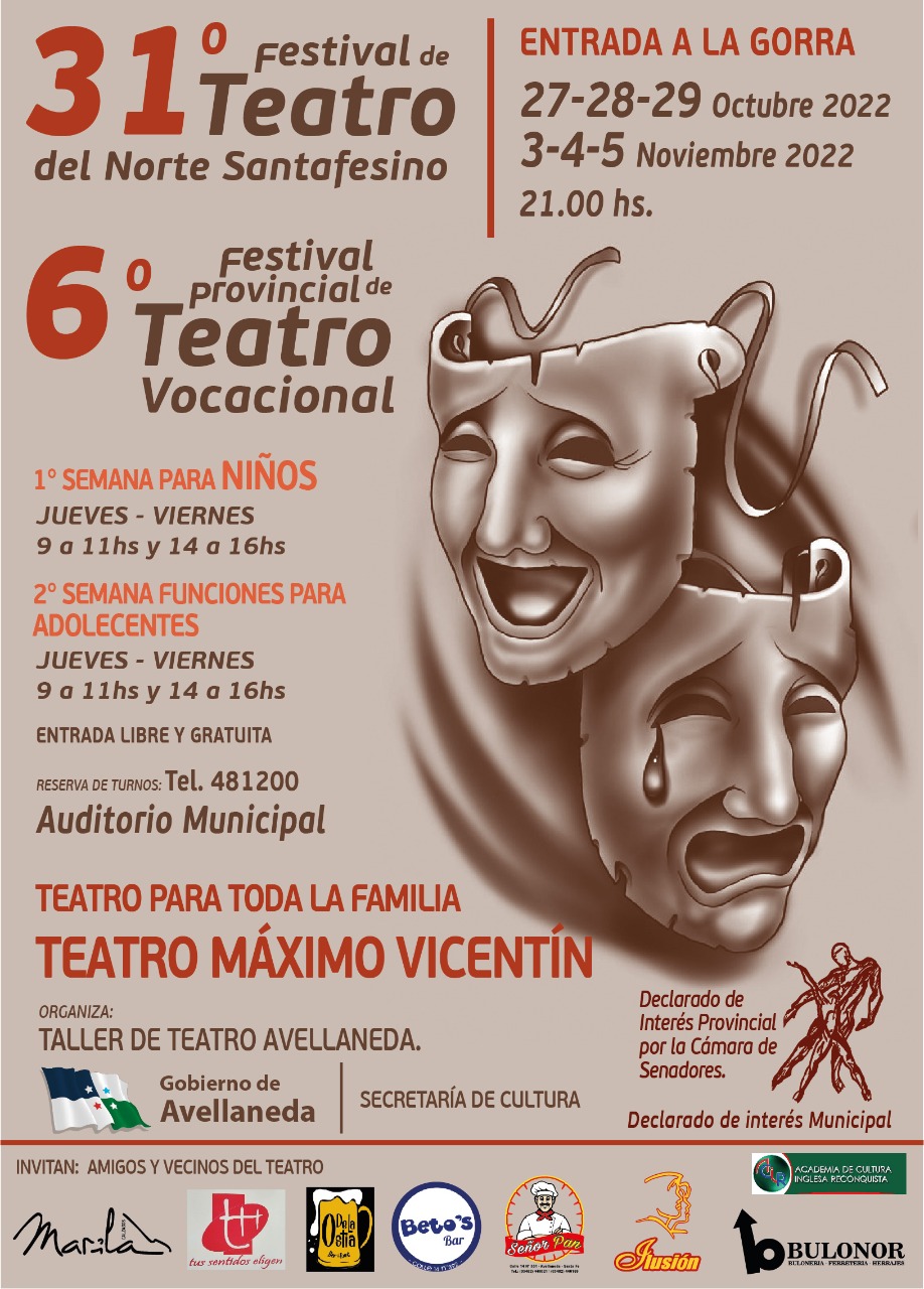 Lee más sobre el artículo 31° Festival de Teatro del Norte Santafesino y el 6° Festival Provincial de Teatro Vocacional
