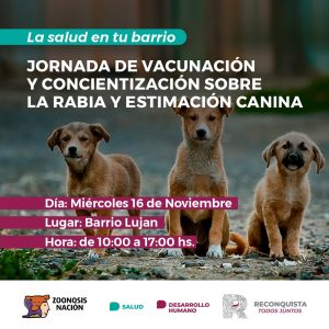Lee más sobre el artículo Jornada de vacunación Antirrábica en Barrio Luján