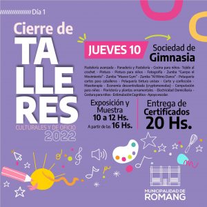 Lee más sobre el artículo Cierre de Talleres Municipales, Culturales y de Oficio